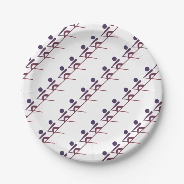 Rowing Paper Plate (Front)