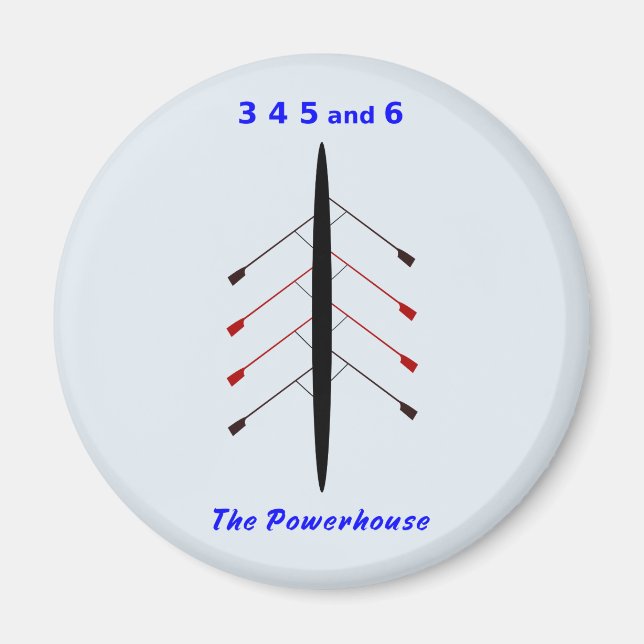Rowing powerhouse seats magnet (Front)