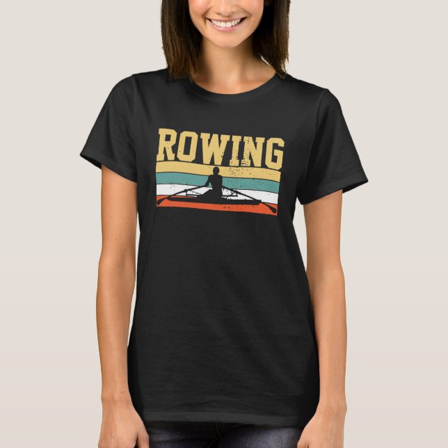 Rowing Retro Vintage Gift T-Shirt (Front)