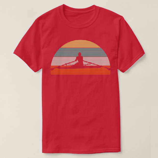 Rowing Rower Vintage 2 T-Shirt (Design Front)