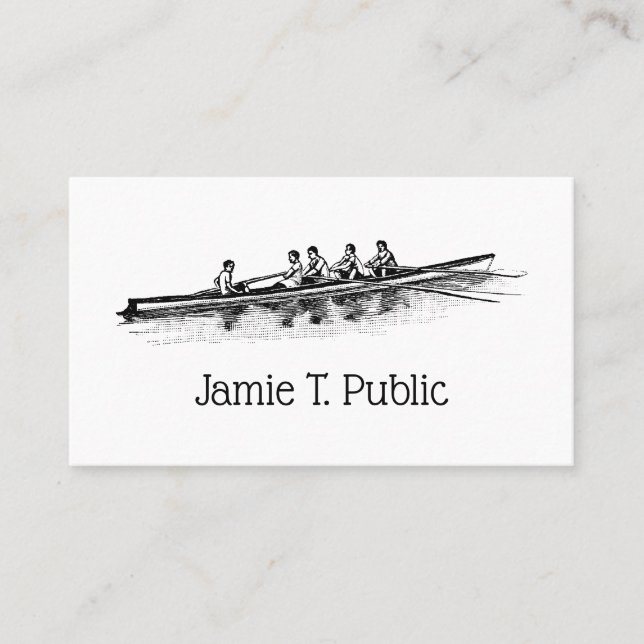 Rowing Rowers Crew Team Water Sports Business Card (Front)