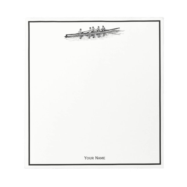 Rowing Rowers Crew Team Water Sports Notepad (Front)