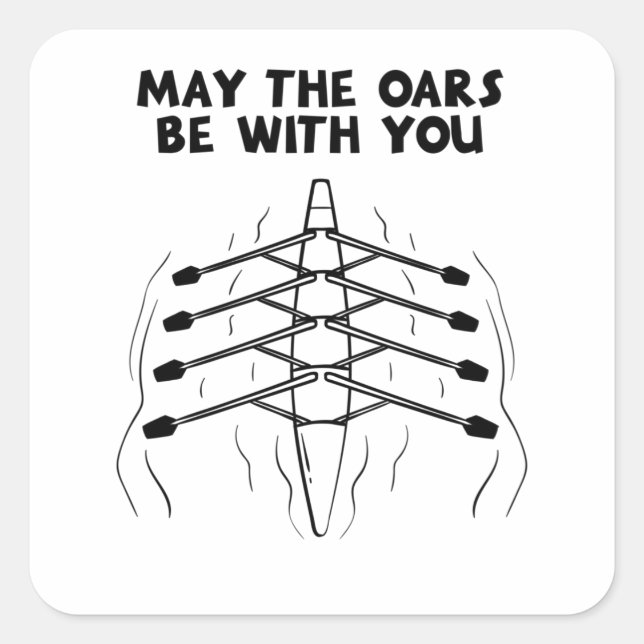 Rowing Rowing Boat Square Sticker (Front)