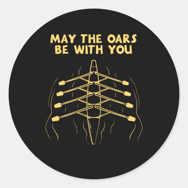 Rowing Rowing Sport Classic Round Sticker (Front)