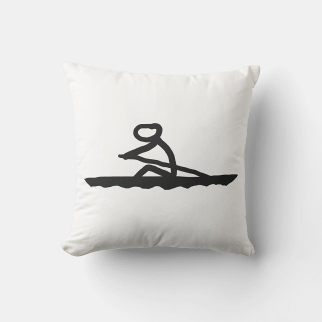 Rowing Stickman Cushion (Front)