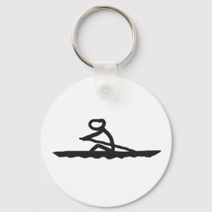 Rowing Stickman Key Ring