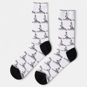 Rowing Stickman Socks