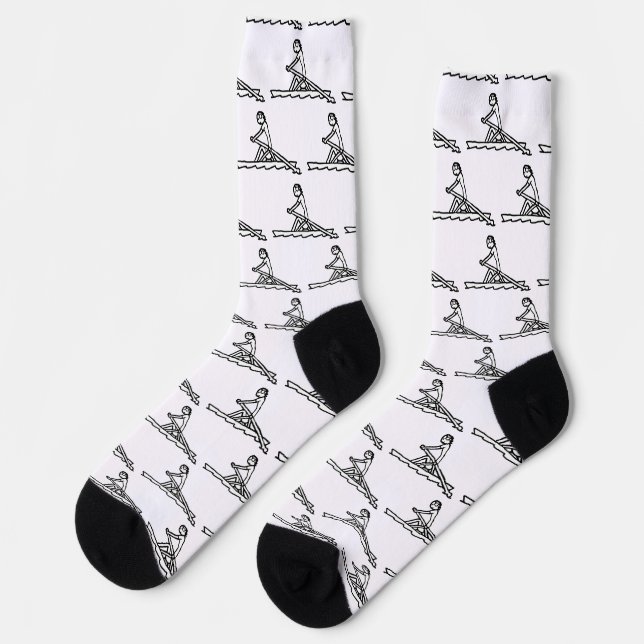 Rowing Stickman Socks (Left)