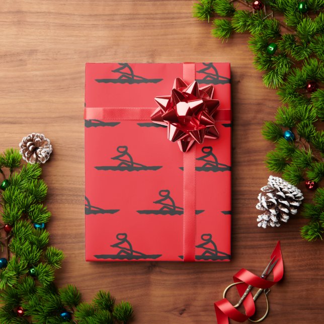 Rowing Stickman Wrapping Paper (Holiday Gift)