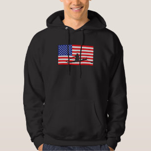 Rowing USA American Flag Boat Rower Kayaker 4th Of Hoodie