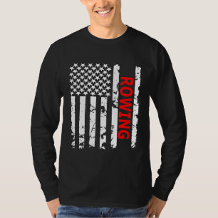 Rowing USA Flag For Americans T-Shirt
