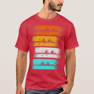 Rowing Vintage Colors Oars Paddling Rowers T-Shirt