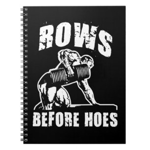 Rows Before Hoes - Funny Dumbbell Row Workout Notebook