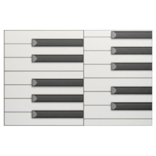 Rows of 15" Piano Keys Continuous Music Keyboard Fabric