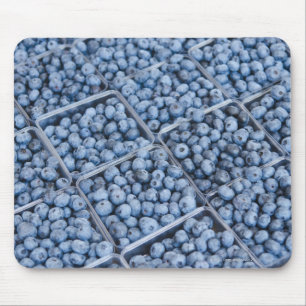 Rows of blueberries mouse mat
