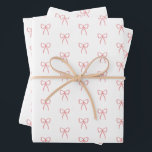 Rows of Bows Coquette in Light Pink Wrapping Paper<br><div class="desc">This precious coquette bow print provides the perfect finishing touch when presenting your thoughtful gift! Whether it’s a bridal shower,  baby shower,  birthday,  or “Just Because” gift,  this paper adds a special layer to the gifting experience.</div>