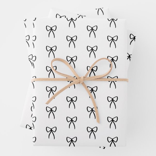 Rows of Bows in Black Wrapping Paper (In situ)