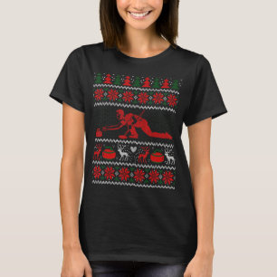 Rows Of Curling Stones Curler & Curling Team Ugly  T-Shirt