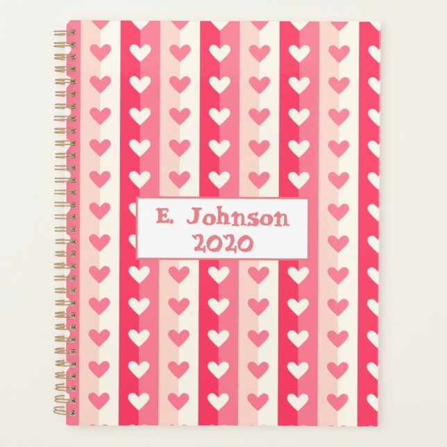 Rows of Hearts Planner (Front)