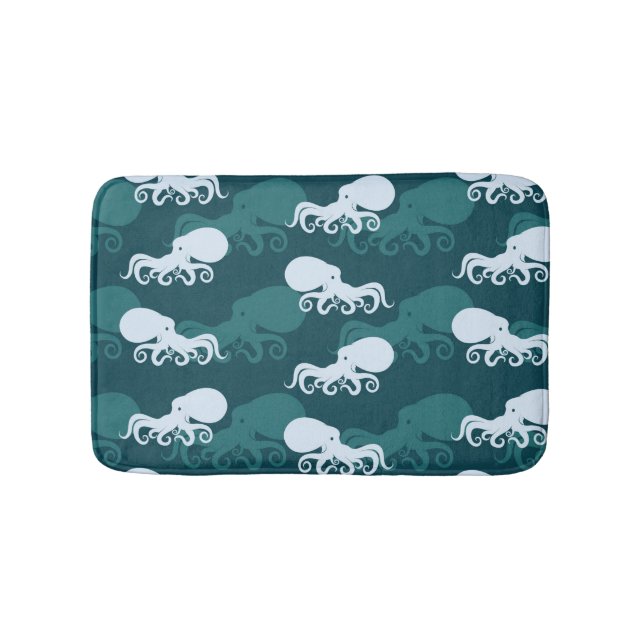Rows Of Octopus Pattern Bath Mat (Front)