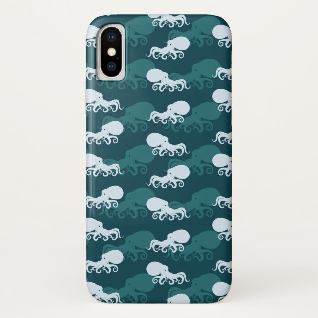 Rows Of Octopus Pattern Case-Mate iPhone Case (Back)
