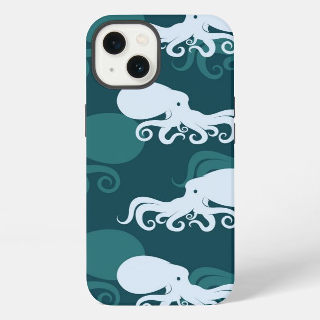 Rows Of Octopus Pattern iPhone Case (Back)