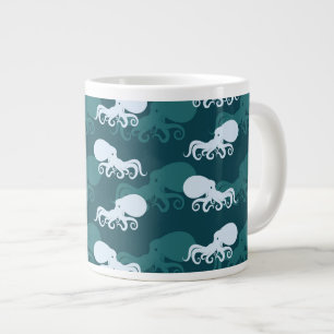 Rows Of Octopus Pattern Large Coffee Mug