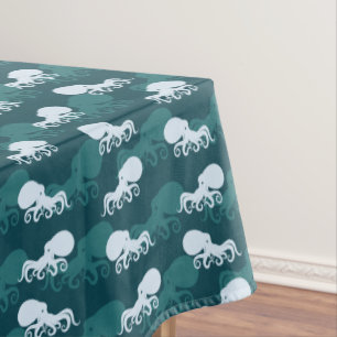Rows Of Octopus Pattern Tablecloth
