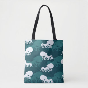 Rows Of Octopus Pattern Tote Bag