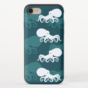 Rows Of Octopus Pattern iPhone 8/7 Slider Case