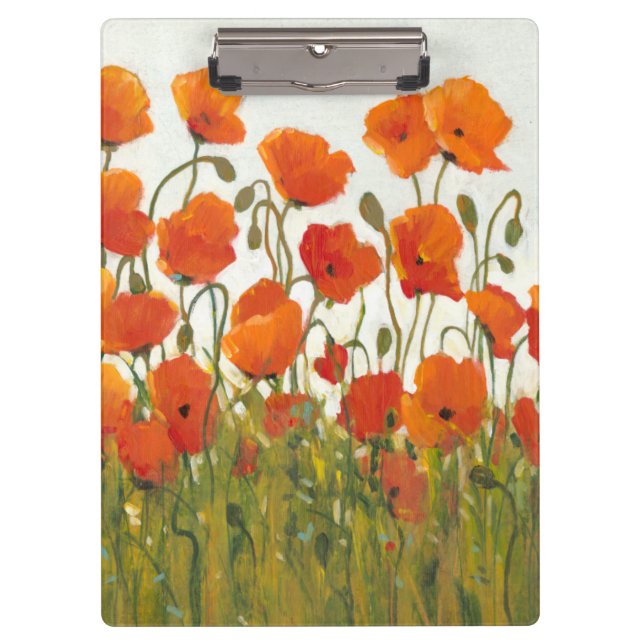 Rows of Poppies I Clipboard (Front)