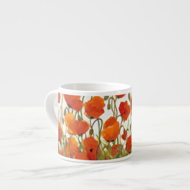 Rows of Poppies I Espresso Cup (Front Left)