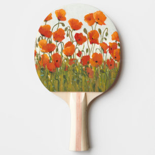 Rows of Poppies I Ping Pong Paddle