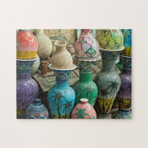 Rows of Pottery in Nizwa, Oman Jigsaw Puzzle