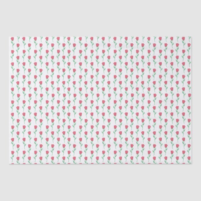 Rows of Roses Valentine’s Day Tissue Paper (Front)