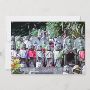 Rows of small Jizo monk statues with bibs - Japan Invitation