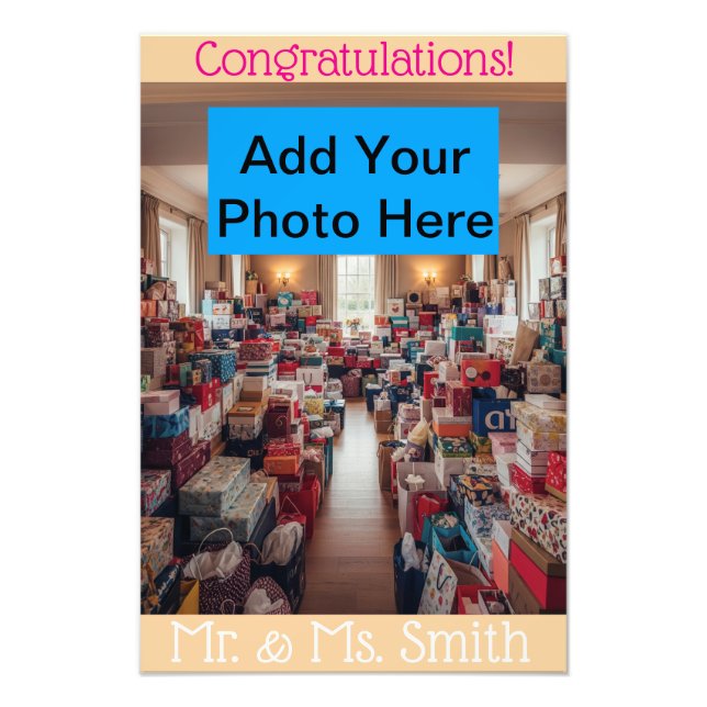 Rows of Wedding Gifts Photo Print (Front)