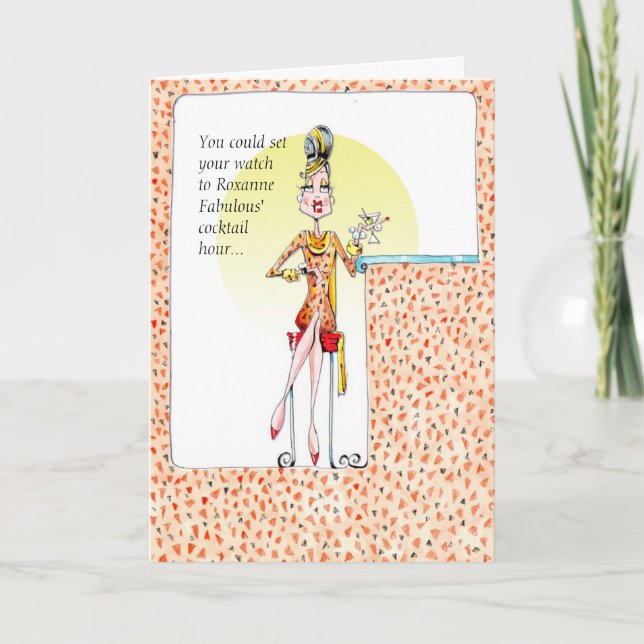 Roxanne Fabulous birthday or friendship card (Front)