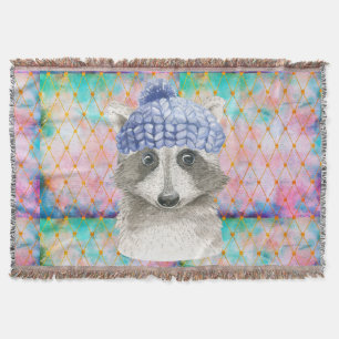 Roxy Racoon Throw Blanket