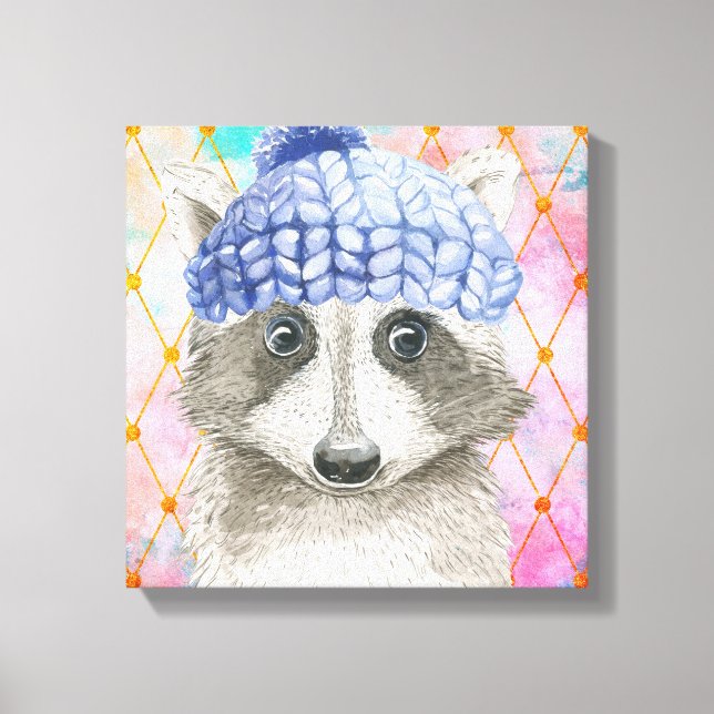 Roxy the Racoon Wrapped Canvas Print (Front)
