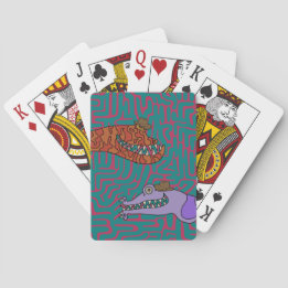 Roy and Sally Creatures Doodle pattern Playing Cards