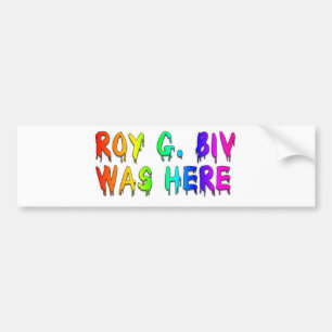 Roy G. Biv Graffiti Bumper Sticker