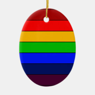 ROY G BIV Rainbow Ceramic Tree Decoration