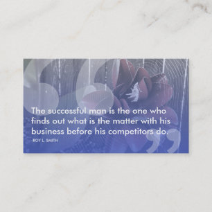 roy l smith success quote business card