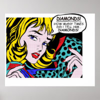 Roy Lichtenstein Comic Art Girl with Gloves