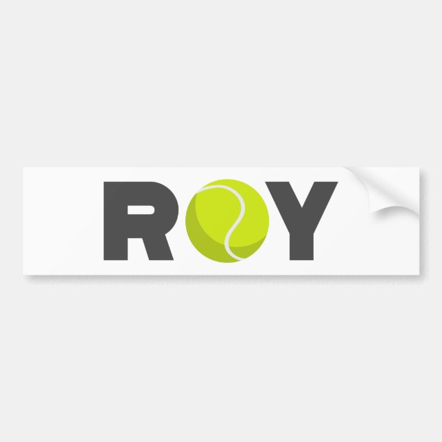 Roy Tennis Bumper Sticker (Front)