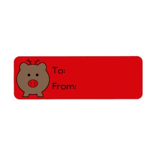 Roy the Christmas Pig | Gift Tag