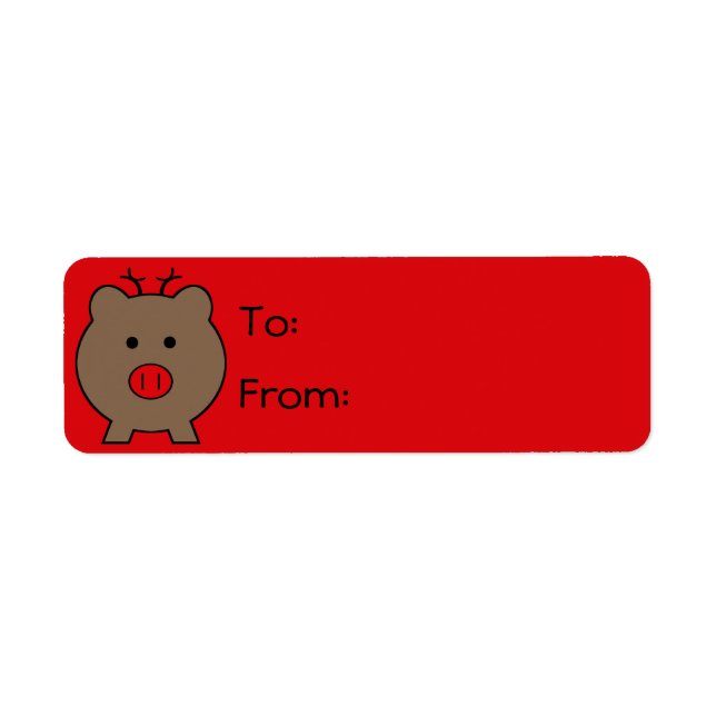 Roy the Christmas Pig | Gift Tag (Front)