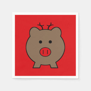 ~ Roy the Christmas Pig Napkin