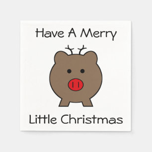 Roy the Christmas Pig Napkin